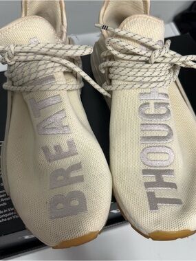 Adidas x Pharrell NMD Hu trail PRD “Now is her time”in the cream and white